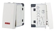 Переключатель с двух мест, с индикатором 45х22,5мм, белый LK45 (850404-1) / Переключатель с двух мест (схема 6L)