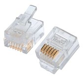Коннекторы 6P6C (RJ-11) (100шт) (10-0228)