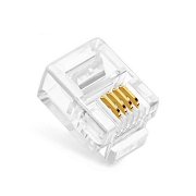 Коннекторы 6P4C (RJ-11) (100шт) (10-0227) / Телефонный разъем 6P4C (RJ-11)