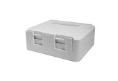 Корпус розетки для двух вставок типа Keystone Jack (10-0311)