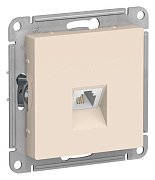 AtlasDesign розетка RJ11 1-местная, скрытой установки, механизм, бежевый (ATN000281) / Розетка телефонная