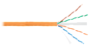 U/UTP 4pair, Cat6, Solid, In, нг(А)-HF (NMC 4140C-OR) / Кабель «витая пара» (LAN) для структурированных систем связи