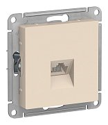 AtlasDesign розетка RJ45, кат. 5Е, 1-местная, скрытой установки, механизм, бежевый (ATN000283) / Розетка компьютерная