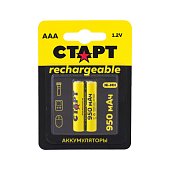 СТАРТ HR03 (AAA, 950mah), упак. 2 шт. БЛИСТЕР