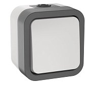 TORS Переключатель 1-клавишный TS201 открытой установки 10А IP55 серо-белый (TS-V10-0-10-55-K41) / Переключатель одноклавишный серии TORS