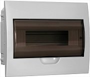 Корпус пластиковый встраиваемый GENERICA ЩРВ-П-12 IP41 черная прозрачная дверь (MKP12-V-12-41-G) / Корпус пластиковый