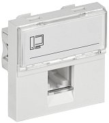 Розетка компьютерная RJ45 PRIMER РКИ-20-00-П-6 UTP кат.6 2 модуля белая (PR-KK40D-RI-0-2-1C06U-K01) / Розетка компьютерная