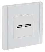 FORTE&PIANO Розетка USB A+A 3,1А FP249 скрытой установки белый (FP-U21-D31-K01) / Розетка USB серии FORTE&PIANO