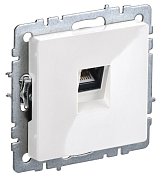 Розетка компьютерная 1-местная RJ45 BRITE РК10-БрБ кат.5E белый (BR-K10-1-K01) / Розетка компьютерная