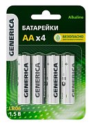 Батарейка Alkaline LR06/AA GENERICA (4 шт) (ABT-LR06-ST-L04-G) / Батарейка щелочная