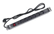PDU-6P-F-2EU (7296c) / Блок розеток 19"