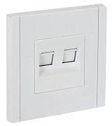FORTE&PIANO Розетка компьютерная двойная RJ45 кат.5E FP233 скрытой установки белый (FP-K20-1-K01) / Розетка компьютерная RJ45 (cat.5e) серии FORTE&PIANO