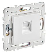 SKANDY Розетка компьютерная RJ45 кат.5E SK-K01W скрытой установки арктический белый (SK-K10-1-K01) / Розетка компьютерная