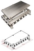 КМ-О (64к)-IP55-2040, 20 вводов, нержавейка / Коробка монтажная огнестойкая