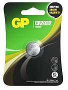 GP Lithium CR2032 (GP CR2032-2CRU1 10/600), БЛИСТЕР / Литиевая дисковая батарея