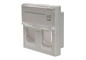 Лицевая панель 2 порта (45х45, Keystone,) (10-0302-1)