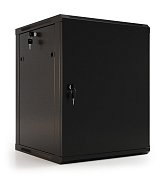 TWB-0666-SR-RAL9004 / Шкаф телекоммуникационный 19" настенный 6U