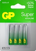 GP Super Alkaline 15A AA (GP 15AA21-2CRSBC4), упак. 4 шт. БЛИСТЕР