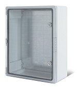 Корпус пластиковый ЩМПп с прозрачной дверцей и монтажной панелью 400х300х170мм, АБС, УХЛ1, IP65 REXANT (11-0412)