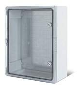 Корпус пластиковый ЩМПп с прозрачной дверцей и монтажной панелью 400х300х170мм, АБС, УХЛ1, IP65 REXANT (11-0412) / Корпус пластиковый с монтажной платой