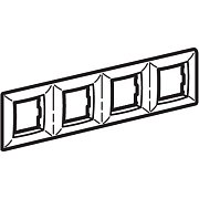 Рамка на 2+2+2+2 модуля (четырехместная), сл. кость (75014O) / Рамка четырехместная, Brava