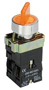 Переключатель LAY5-BK2565 2 положения желтый NO+NC (BSW90-BK-2-K05) / Переключатель