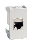 Розетка RJ-45 Viva 1 модуль серая (45138) / Розетка компьютерная с одним разъёмом
