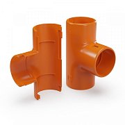 Тройник разборный оранжевый D20 мм (PR13.02485) / Тройник