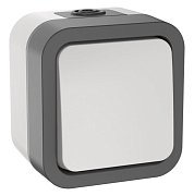 TORS Выключатель 1-клавишный кнопочный TS210 открытой установки 10А IP55 серо-белый (TS-V14-0-10-55-K41) / Выключатель кнопочный серии TORS
