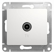 Glossa розетка TV антенна коннектор, 1-местная, скрытой установки, механизм, белый (GSL000193) / Розетка TV антенна