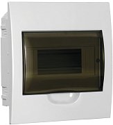 Корпус пластиковый встраиваемый GENERICA ЩРВ-П-8 IP41 черная прозрачная дверь (MKP12-V-08-41-G) / Корпус пластиковый