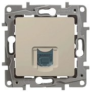 Розетка 5e, UTP, 1хRJ45, ETIKA, слоновая кость (672341) / Розетка