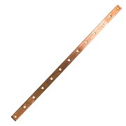 Шина для заземления 19", длина 485мм REXANT (04-2690) / Медная шина заземления, 19"