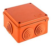 Коробка JBS100 100х100х55, 6 вых., 10P (1,5-6мм²) (43497HF) / Коробка монтажная, огнестойкая, без галогена