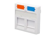 Лицевая панель 2 порта (45х45, Keystone) (10-0303-1) / Лицевая панель