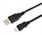 Кабель USB-A – micro USB, 1А, 1,8м, ПВХ, черный REXANT (18-1164-2) / Кабель для программирования