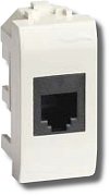 Розетка RJ-45 Brava 1 модуль белая (76654B) / Розетка компьютерная с одним разъёмом