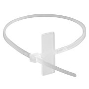 Хомут 2,5x100 белый (100шт) (252100SR-M) / Хомут маркировочный, горизонтальная табличка под замком 24,5х7,8