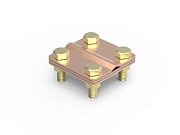Соединитель пруток - полоса, 57х57 мм, медь (NG3102CU) / Соединитель пруток - полоса