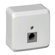 Этюд розетка RJ11 1-местная, о/у, белый (TELA-001B) / Розетка телефонная