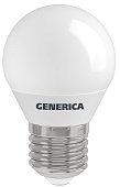 Лампа светодиодная G45 шар 8Вт 230В 6500К E27 GENERICA (LL-G45-08-230-65-E27-G)