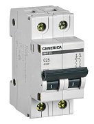 GENERICA ВА47-29 2P C 25А 4,5кА (MVA25-2-025-C) / Автоматический выключатель