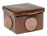 КМР-030-036 пылевлагозащитная (65х65х50) тёмное дерево (plc-kmr2-030-036-t) / Коробка распределительная