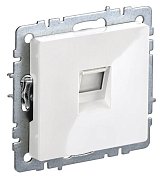 Розетка компьютерная 1-местная RJ45 BRITE РК10-БрБ кат.5E белый (BR-K10-1-K01) / Розетка компьютерная