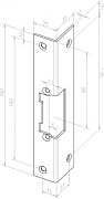 Eff-Eff KiW (097 01) (-------09701-01) лицевая панель золото / Планка, угловая, короткая