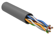 GENERICA U/UTP кат. 5E 100МГц 4 пары PVC INDOOR серый (BC1-C5E04-111-100-G) / Кабель «витая пара» (LAN) для структурированных систем связи