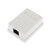 Розетка компьютерная внешняя 1-порт, UTP RJ-45 (8P8C), CAT 5e REXANT (03-0121) / Розетка RJ-45