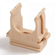Крепёж-клипса для труб АБС-пластик сосна D16 (100 шт) (PR13.0048) / Крепление для труб ПВХ