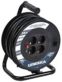 Удлинитель на катушке УК20 с термозащитой 4 места 2P+PE 20м 3х1,5мм2 GENERICA (WKP20-16-04-20-G)