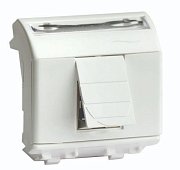 Розетка RJ-45 Brava 2 модуля слоновая кость (75655S) / Розетка компьютерная с двумя разъёмами